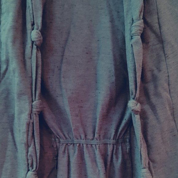 THREE DOTS Open Front Cardigan Jacket with Knotted Collar and Trim - Picture 2 of 5